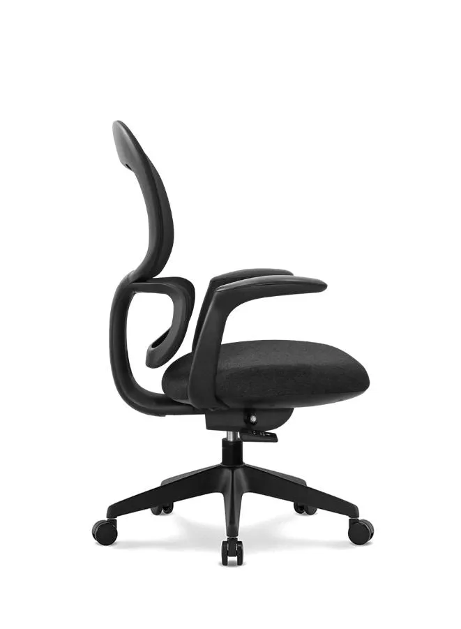 Modern Executive Ergonomic Office Chair with Sliding Seat, Without Headrest, Black Base for Office, Home and Shops