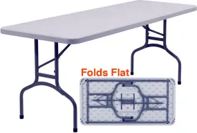 National Public Seating BT-60R Plastic Blow Molded Grey Round Folding Table 60in