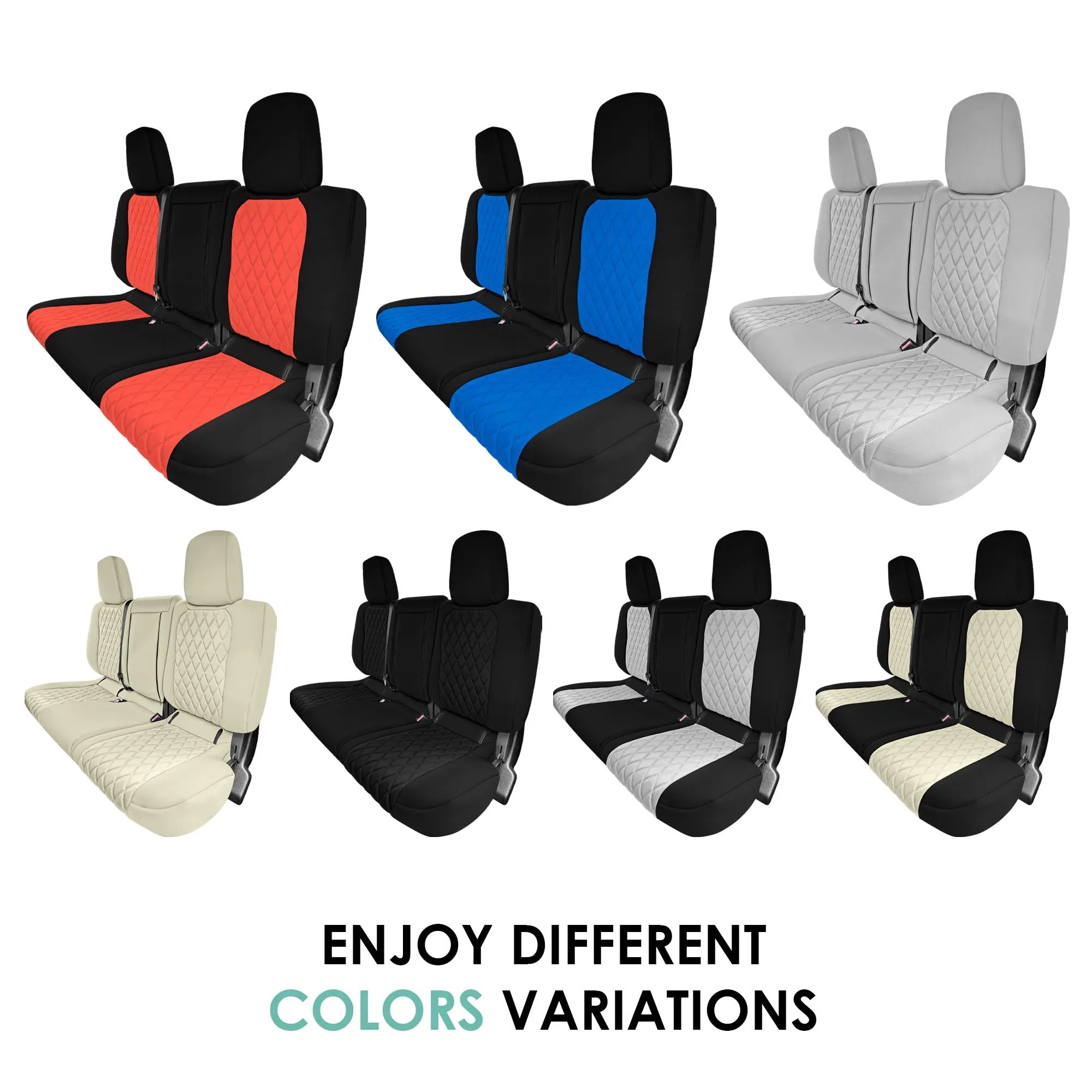 Nissan Frontier - 2022-2024 - Rear Set Seat Covers - Beige Ultraflex Neoprene