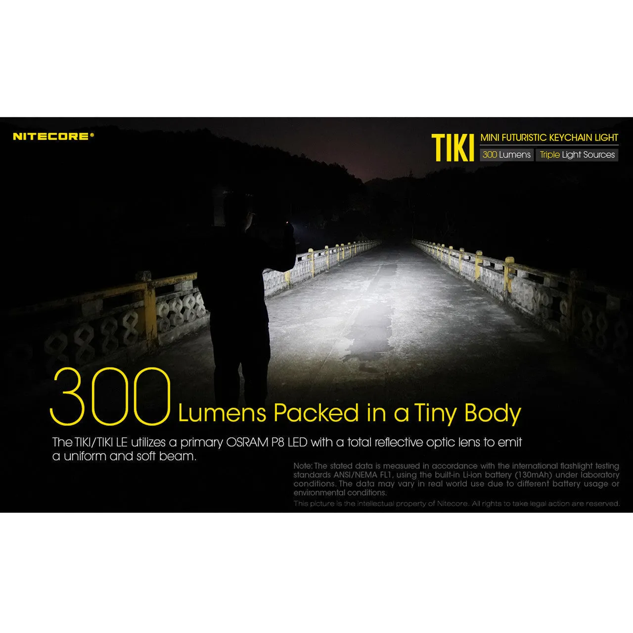 Nitecore TIKI Keychain Light w/ Aux. UV Beam (300 Lumens | USB Rechargeable)