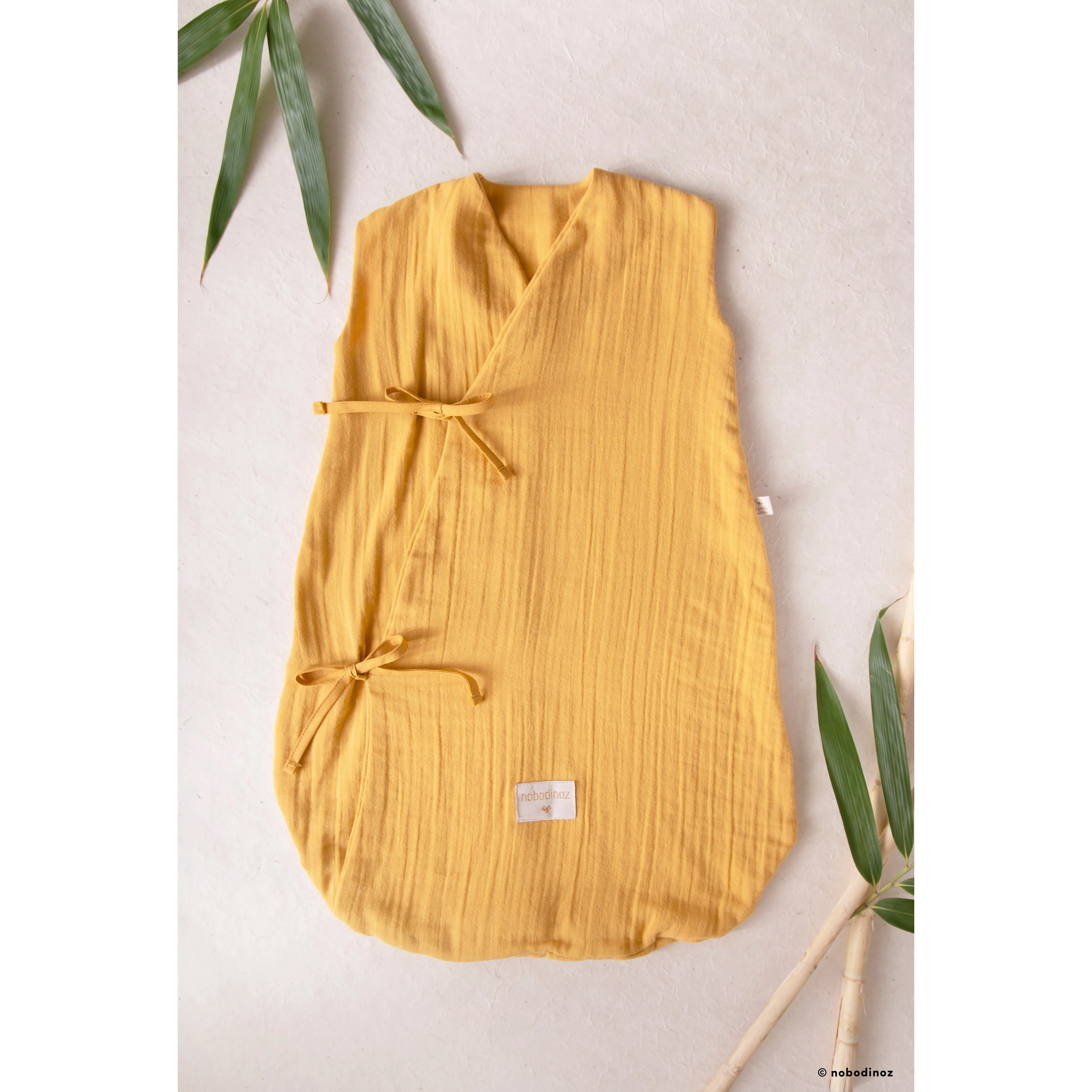 nobodinoz Summer Sleeping Bag Dreamy Gold Stella/Midnight Blue