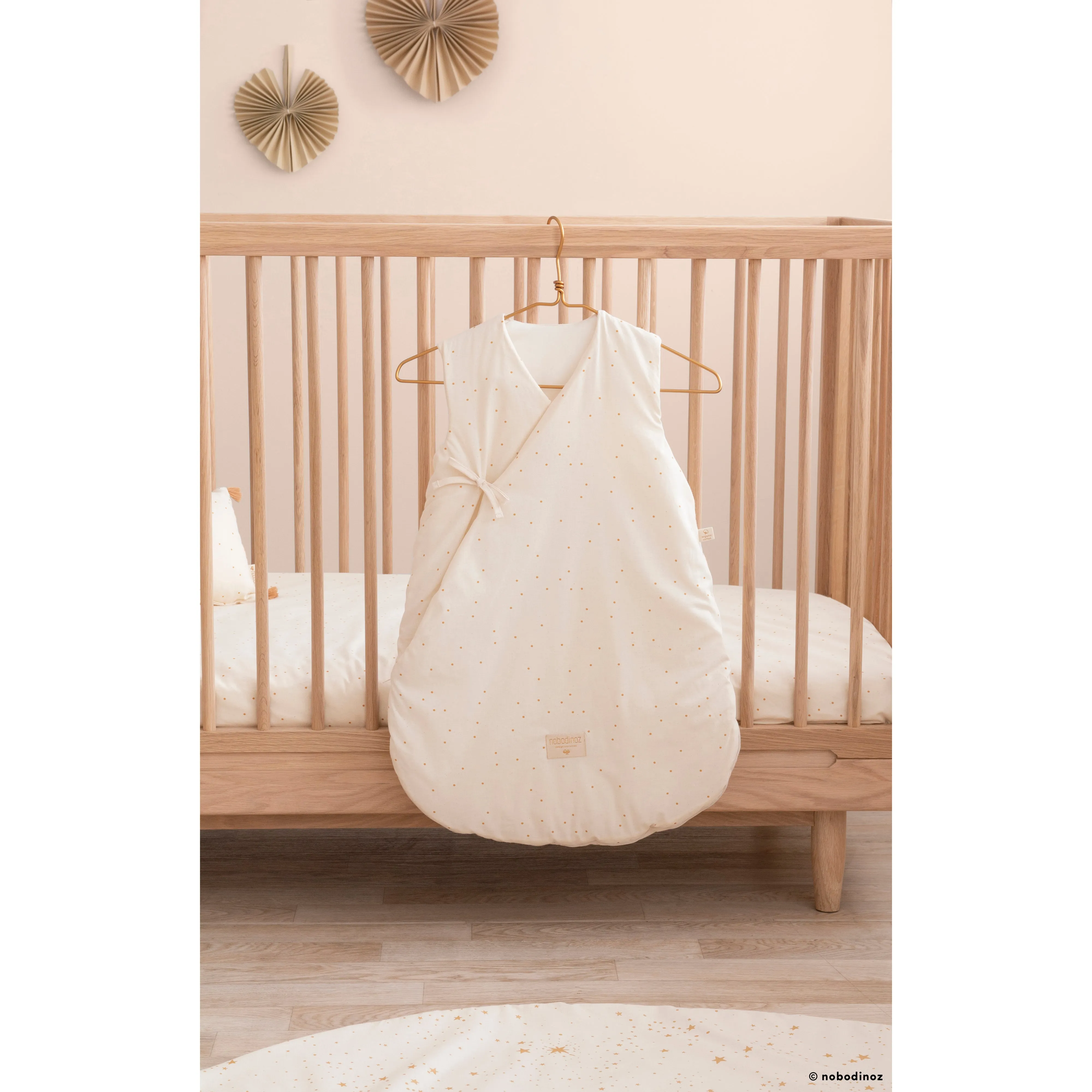 nobodinoz Summer Sleeping Bag Dreamy Gold Stella/Midnight Blue