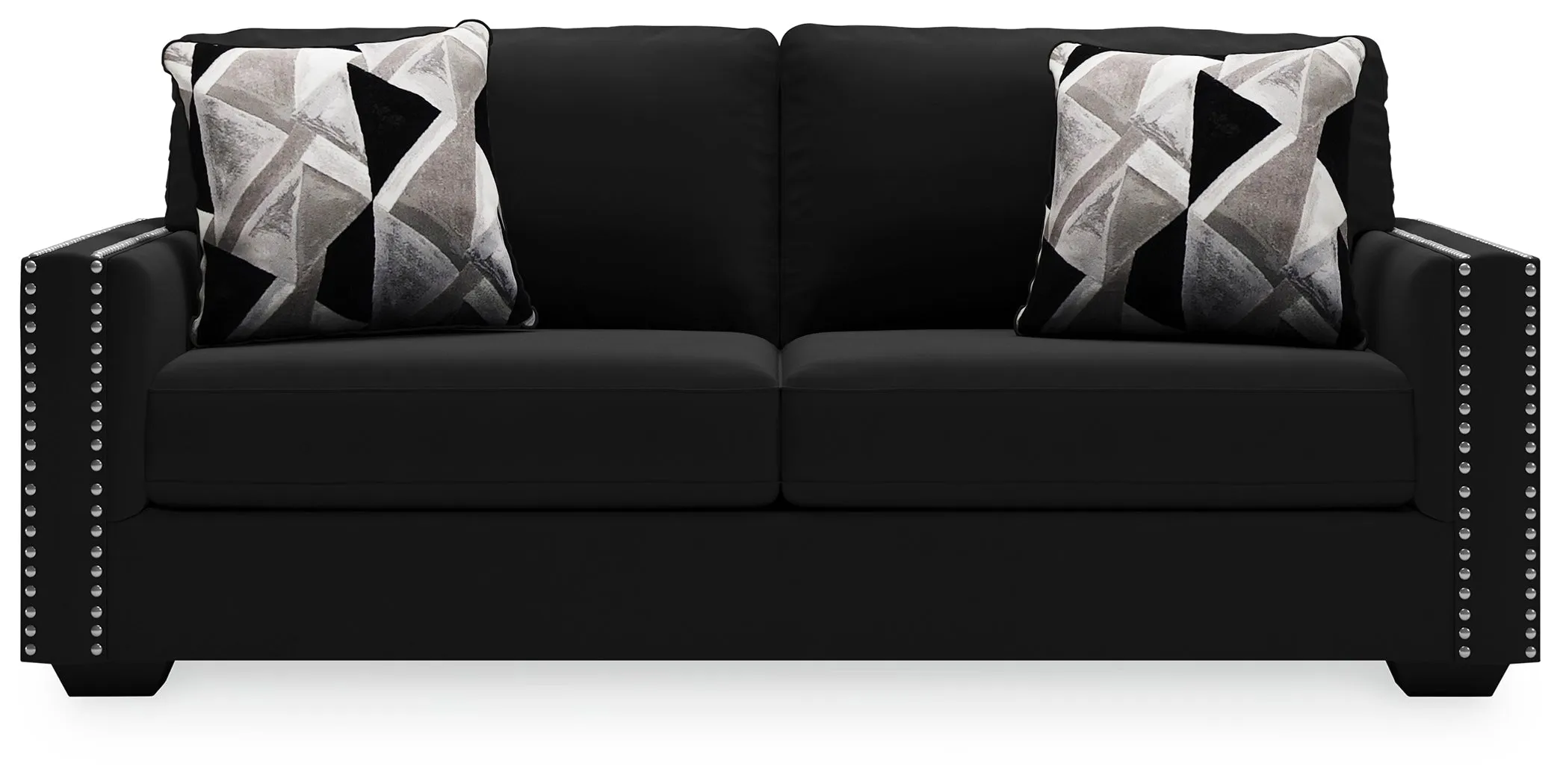 (Online Special Price) Gleston Black Sofa and 2 Chairs