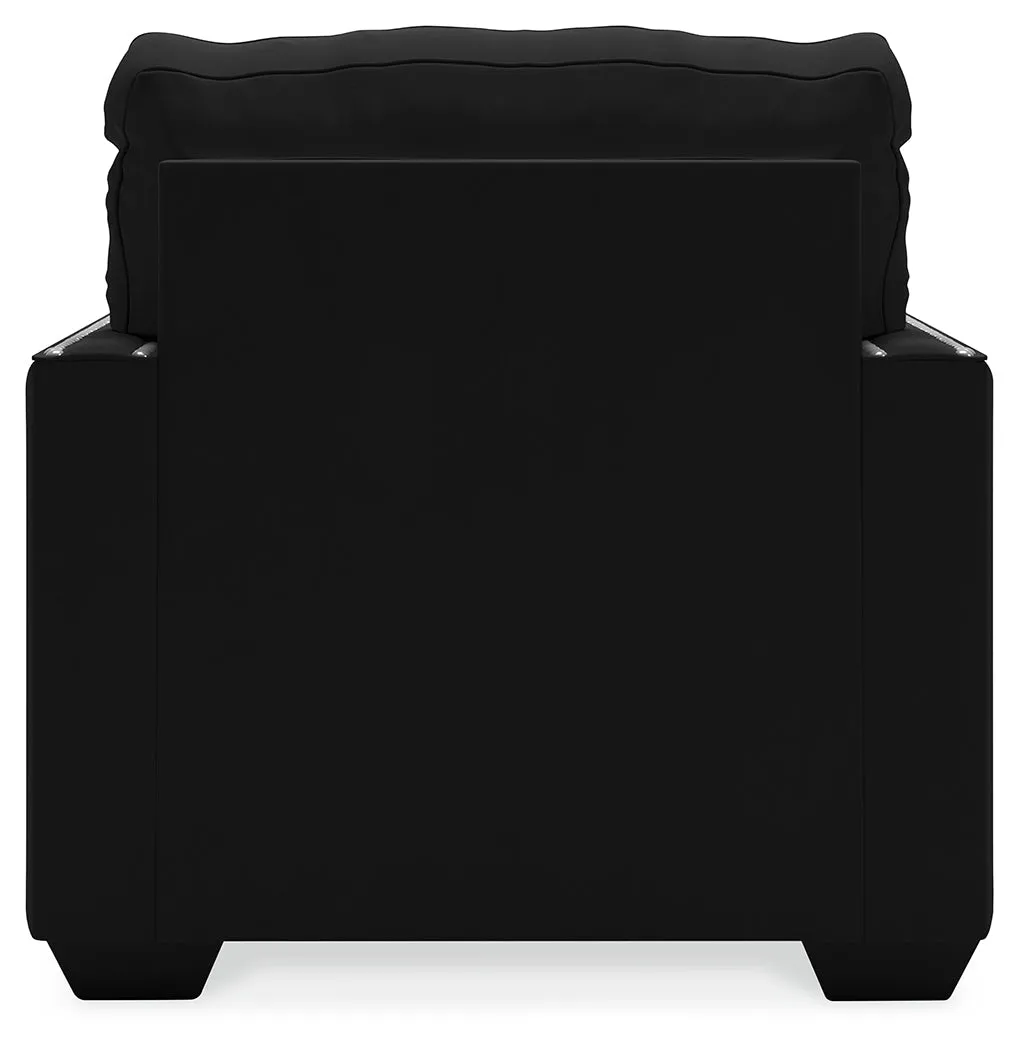 (Online Special Price) Gleston Black Sofa and 2 Chairs