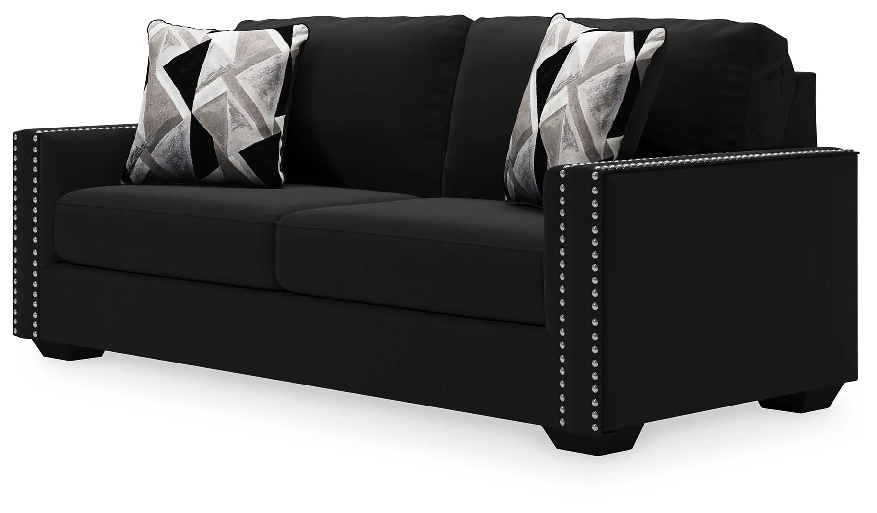 (Online Special Price) Gleston Black Sofa and 2 Chairs