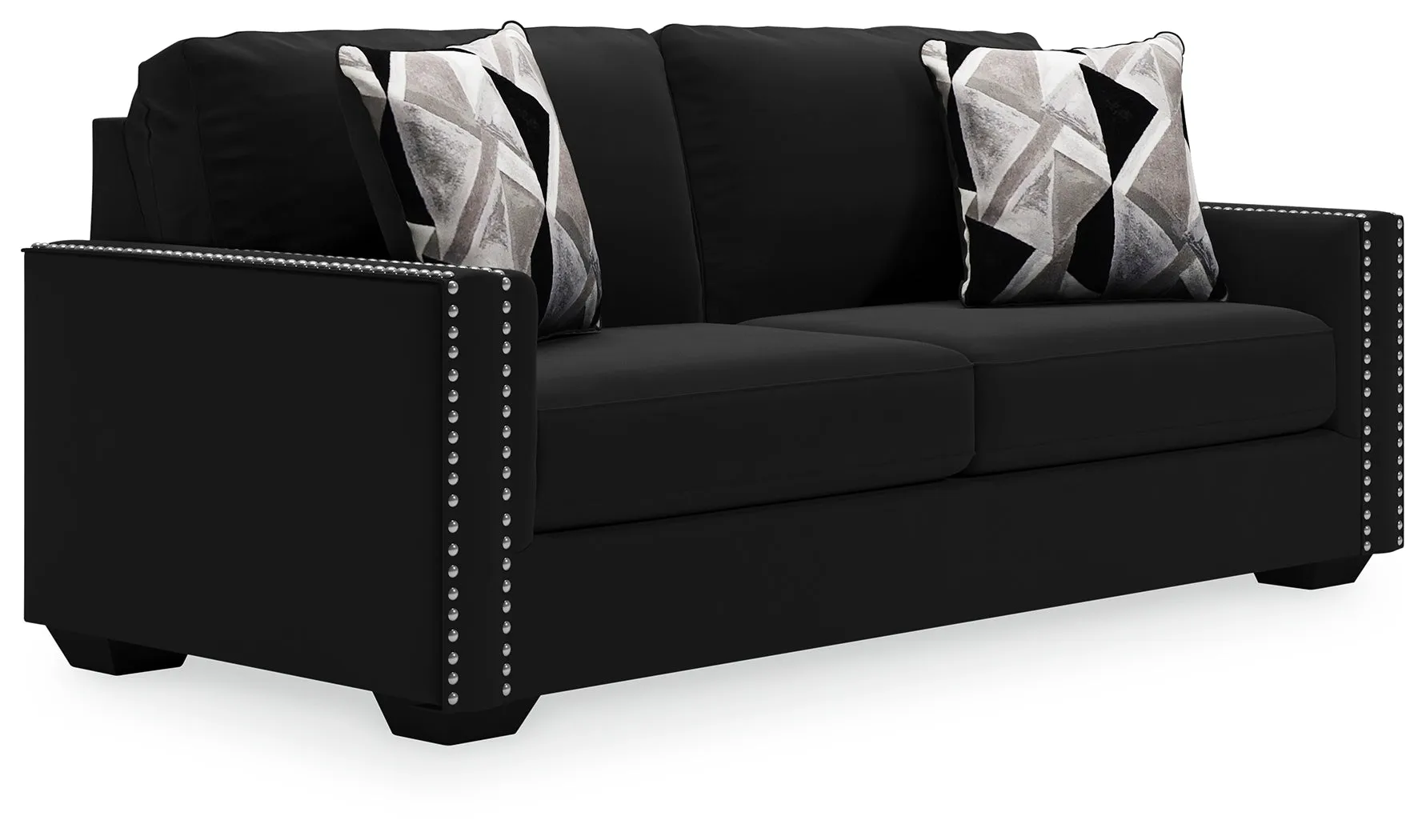 (Online Special Price) Gleston Black Sofa and 2 Chairs