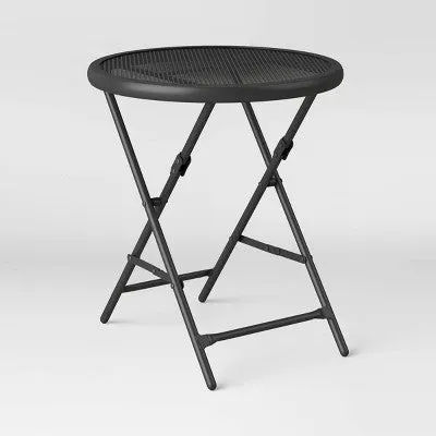 Open Box 18" Steel Mesh Patio Folding Table - Room Essentials