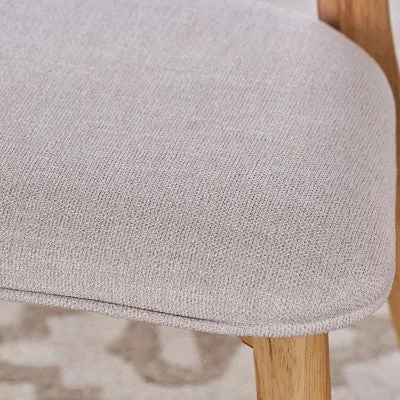 Open Box - Set of 2 Chazz Mid-Century Dining Chair Light Beige - Christopher Knight Home