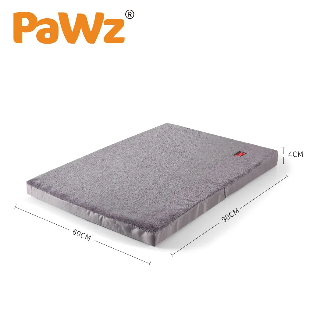 Pet Bed Foldable Dog Puppy Cushion Pad Soft Plush Black L