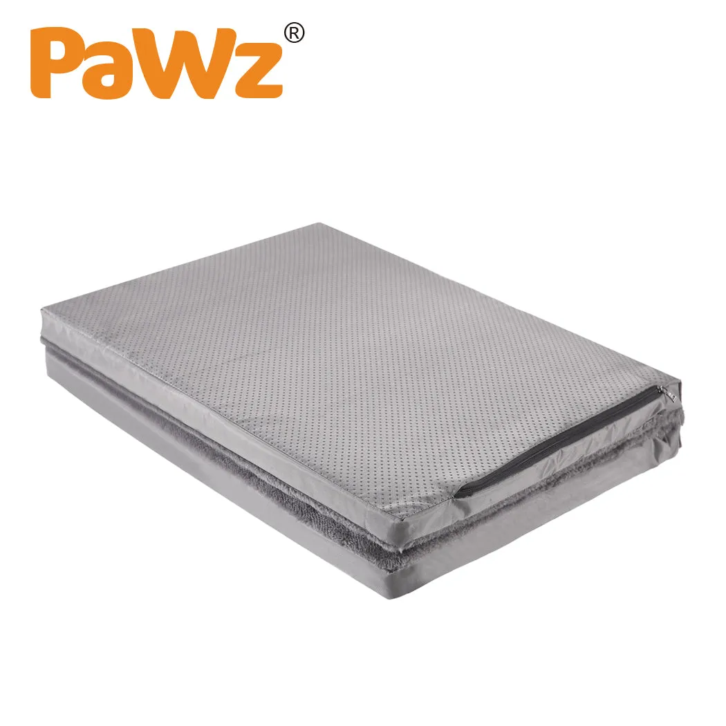 Pet Bed Foldable Dog Puppy Cushion Pad Soft Plush Black L