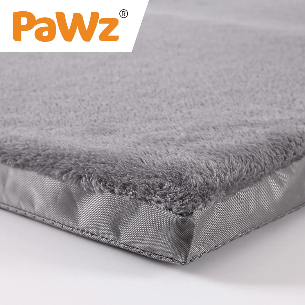 Pet Bed Foldable Dog Puppy Cushion Pad Soft Plush Black L