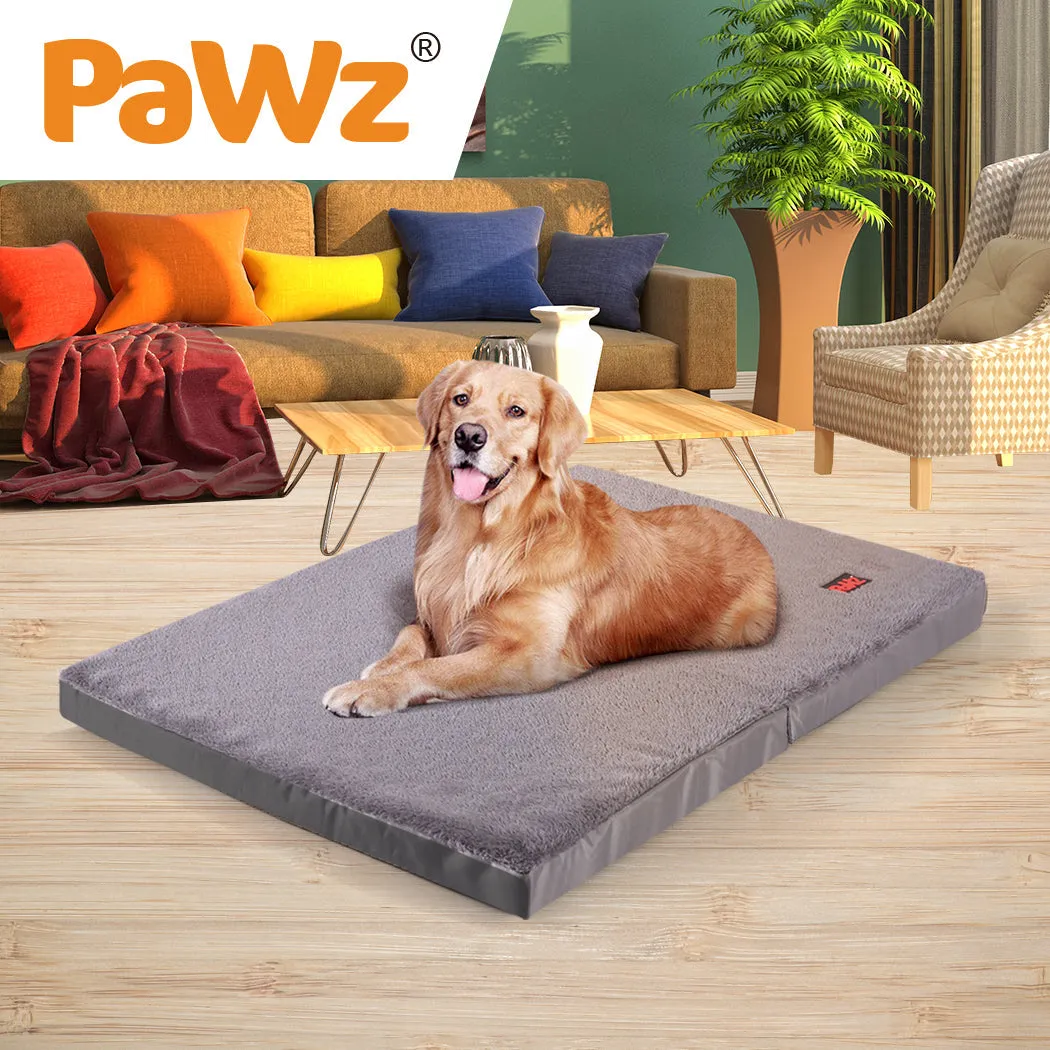 Pet Bed Foldable Dog Puppy Cushion Pad Soft Plush Black L