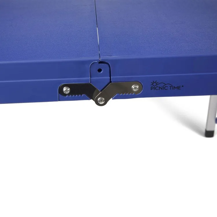 Picnic Table Portable Folding Table with Seats, Royal Blue