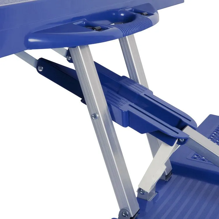 Picnic Table Portable Folding Table with Seats, Royal Blue