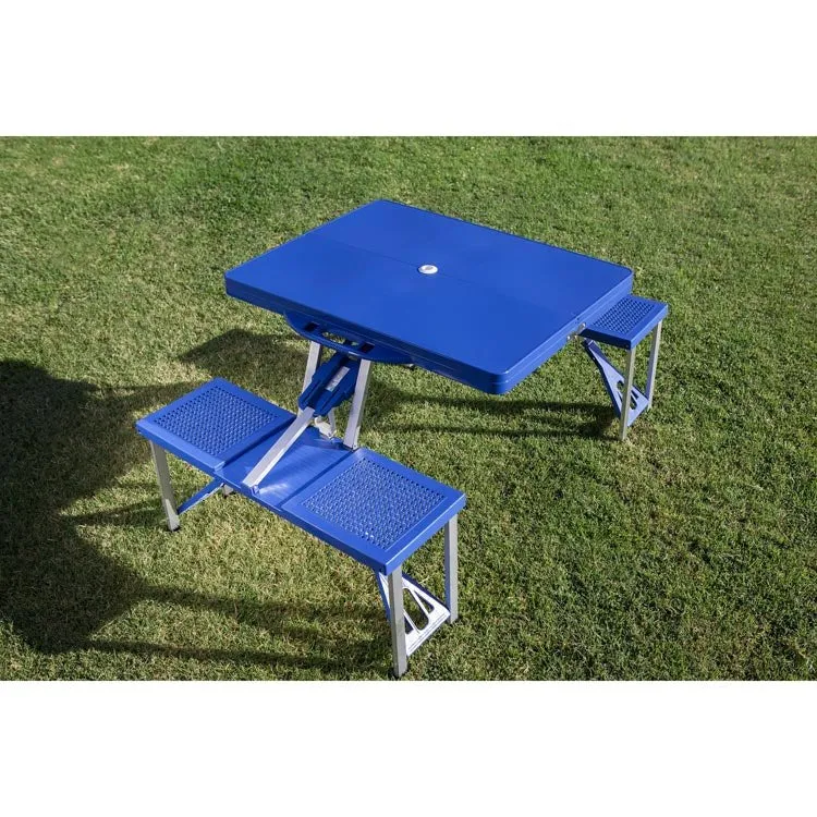 Picnic Table Portable Folding Table with Seats, Royal Blue
