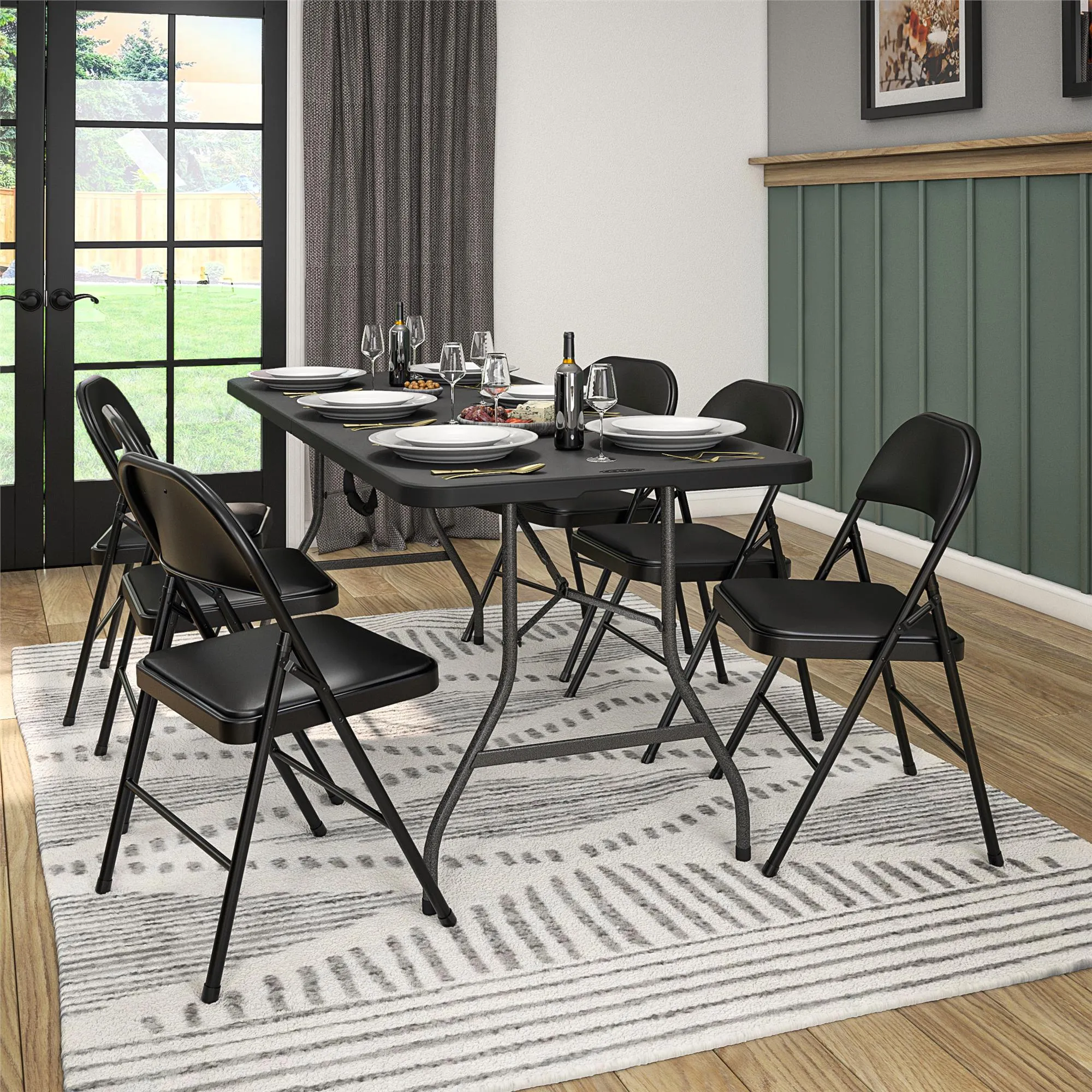 Premium Vinyl Padded Metal Folding Chair, Set of 4