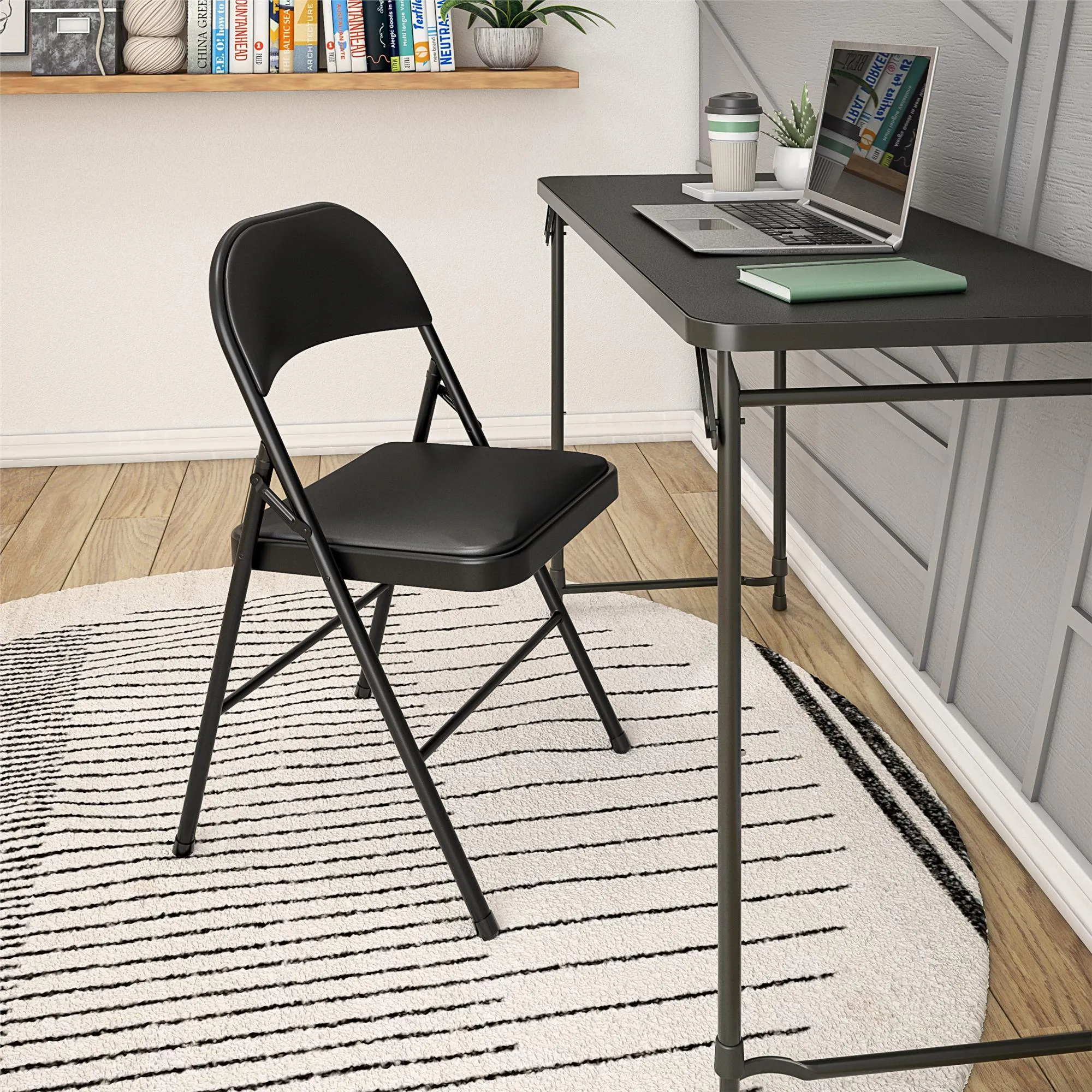 Premium Vinyl Padded Metal Folding Chair, Set of 4