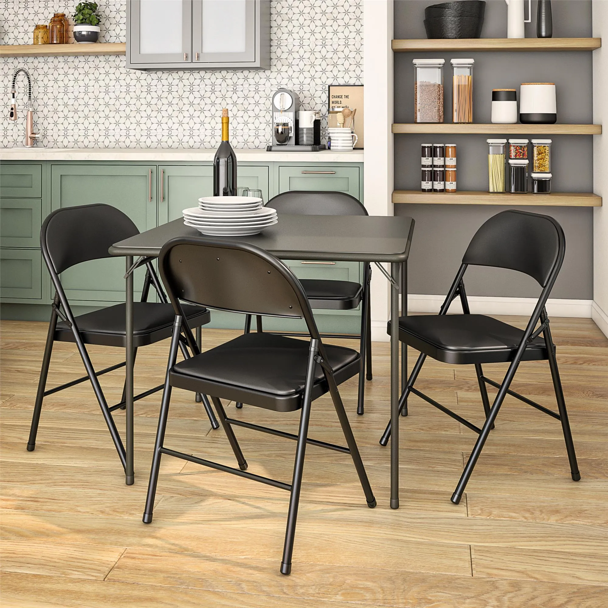 Premium Vinyl Padded Metal Folding Chair, Set of 4