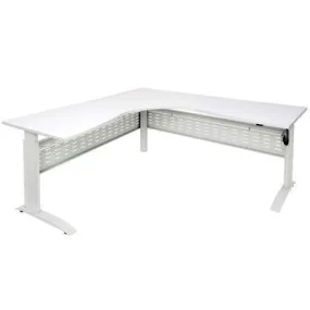 Rapid Span Electric Height Adjustable Corner Workstation 1800 X 1200 X 700Mm White/White