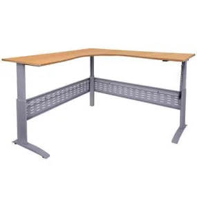 Rapid Span Electric Height Adjustable Corner Workstation 1800 X 1500 X 700Mm Beech/Silver