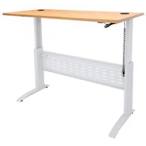Rapid Span Electric Height Adjustable Desk 1800 X 700Mm Beech/White