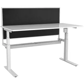 Rapidline Rapid Paramount Single Open Electric Height Adjustable Workstation With Privacy Screen 1800 X 750 X 607Mm White