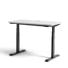 Rise 1200mm x 600mm Electric Height Adjustable Desk – Black / White