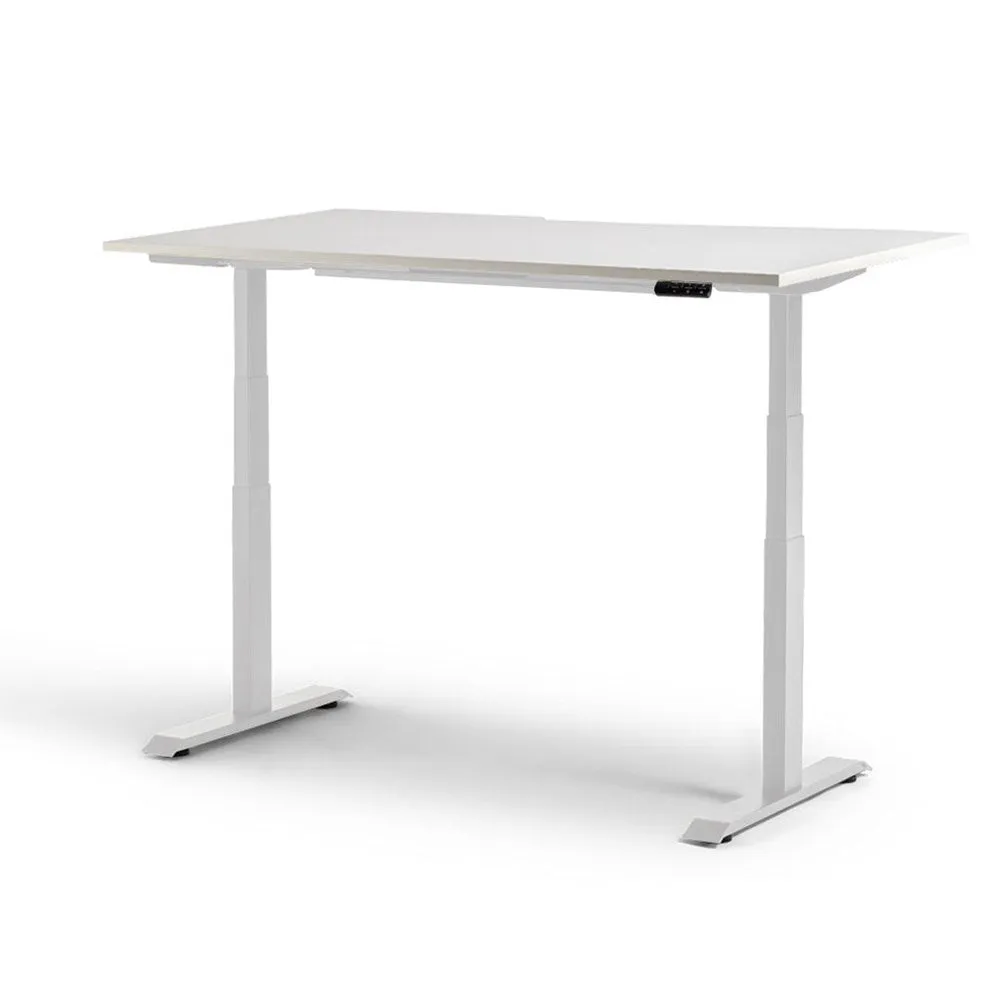 Rise 1800mm x 800mm Electric Height Adjustable Desk – White / White