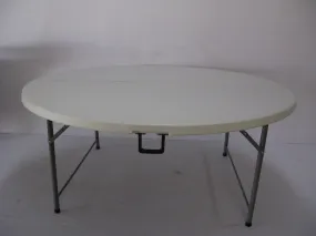 ROU004 - Fold in Half Round Plastic Tables- 1700mm (seats 8 -10 people)