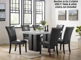 Set of 2 Iris Side Chairs, Black - MYCO IR201-S-BK! Table not included, auction is for 2 chairs! Retails $370 