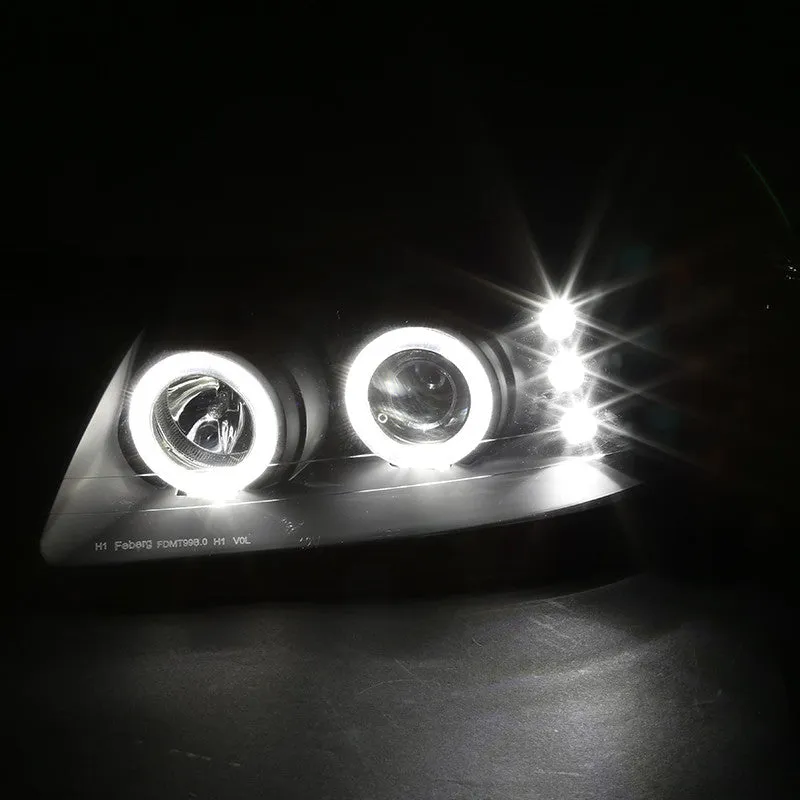 Spec-D 99-04 Ford Mustang Dual Halo Projector Headlights Black