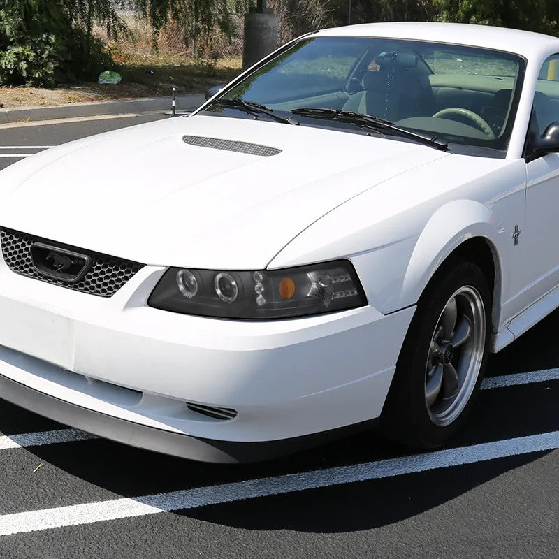 Spec-D 99-04 Ford Mustang Dual Halo Projector Headlights Black