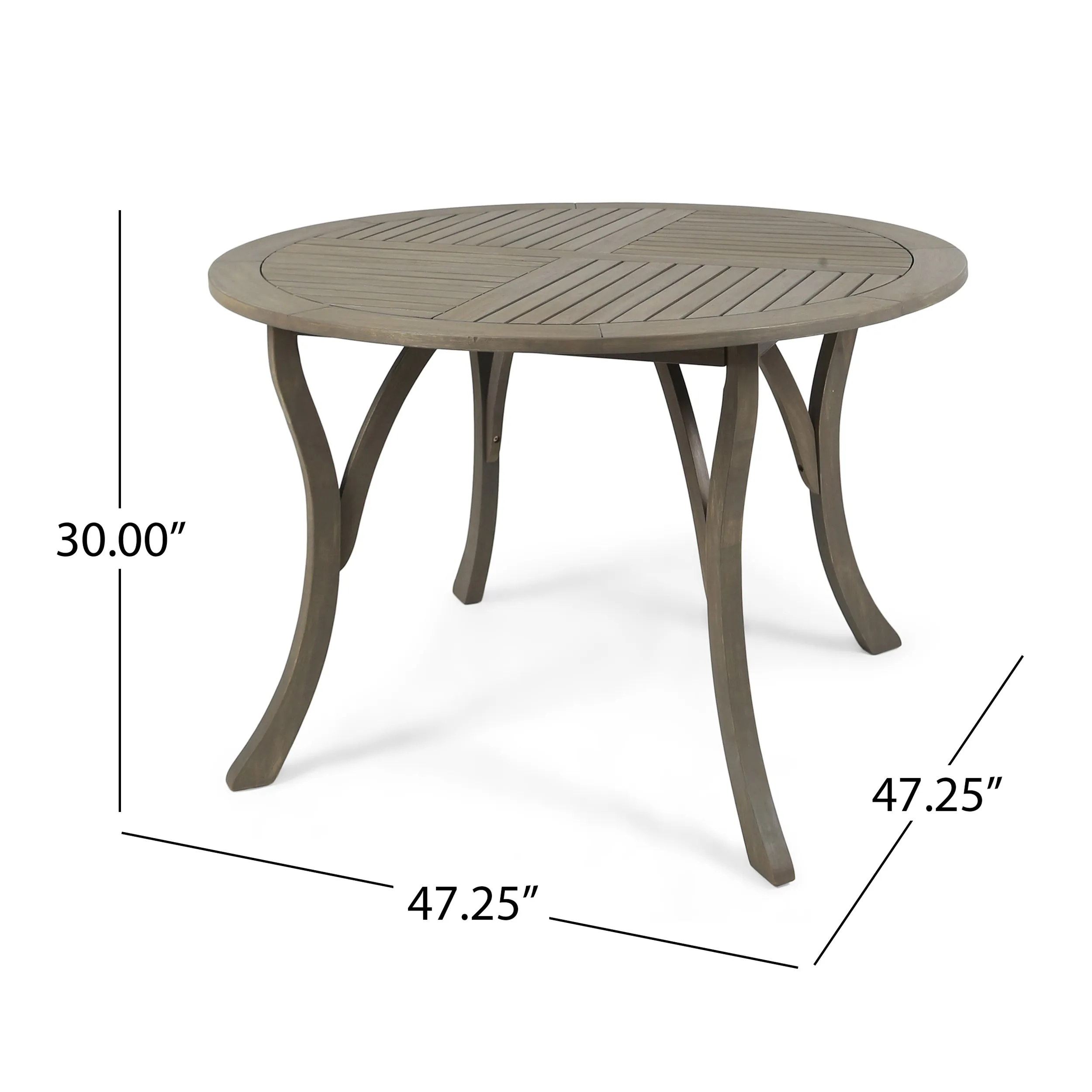 Spencer Outdoor Acacia Wood 5 Piece Round Dining Set with Mesh Seats