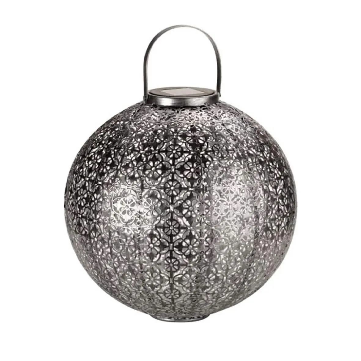 Turkish Style Solar Garden Ornament White LED with Silver Glove Effect