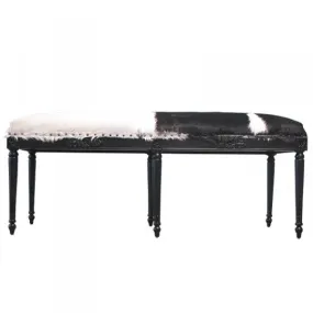 Valeria Black & White Goat Bench Seat