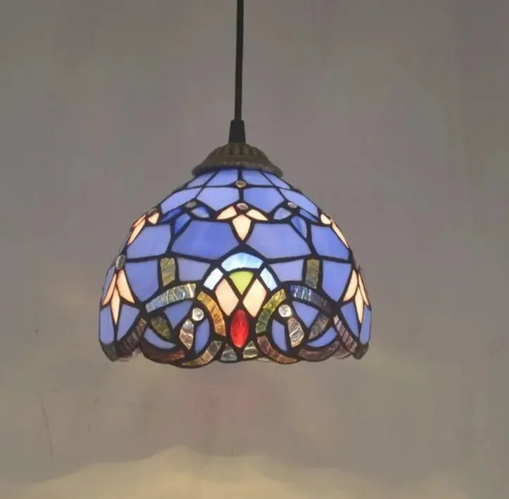 Vintage Stained Glass Led Hanging Tiffany Lamps
