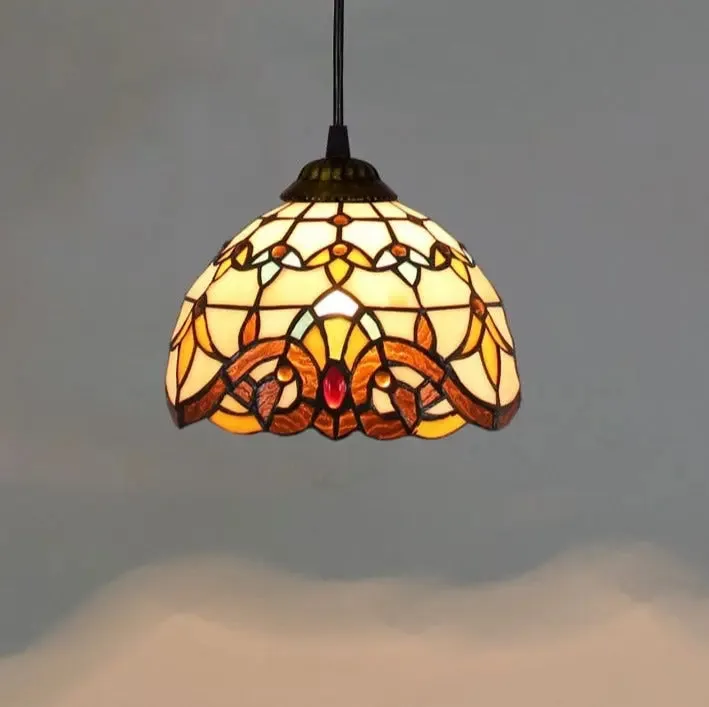 Vintage Stained Glass Led Hanging Tiffany Lamps