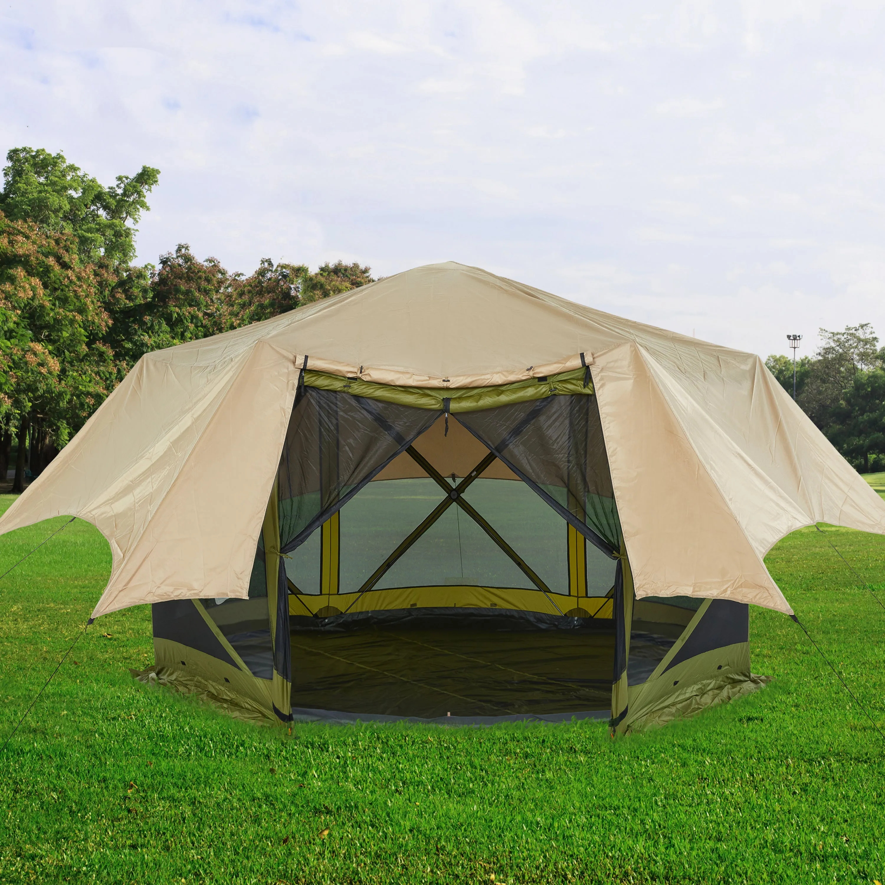 Waterproof Gazebo Rain Tarp for 6-Sided Pop-up Tents with 6ft Panels