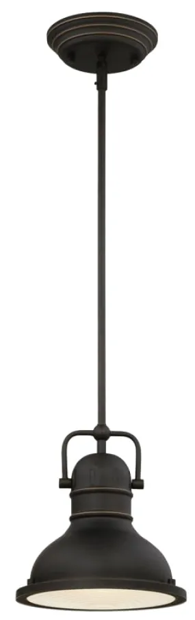 Westinghouse 63082A Mini Pendant Light, 120 V, 1-Lamp, LED Lamp, 800 Lumens Lumens, 3000 K Color Temp, Metal Fixture :EA: QUANTITY: 1