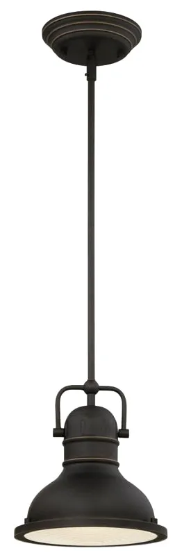 Westinghouse 63082A Mini Pendant Light, 120 V, 1-Lamp, LED Lamp, 800 Lumens Lumens, 3000 K Color Temp, Metal Fixture :EA: QUANTITY: 1